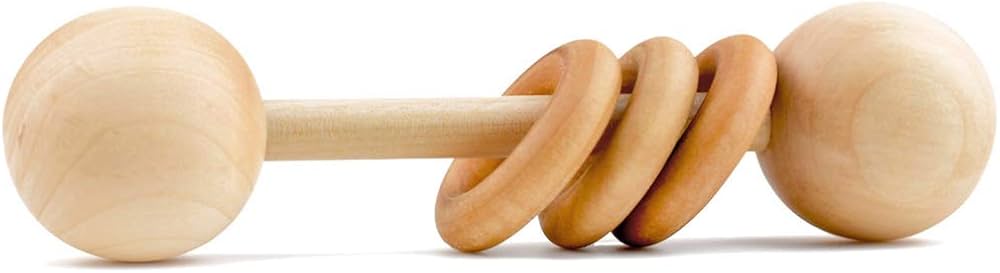 Wooden Baby Rattle: Perfect Natural Montessori Toy for Newborns