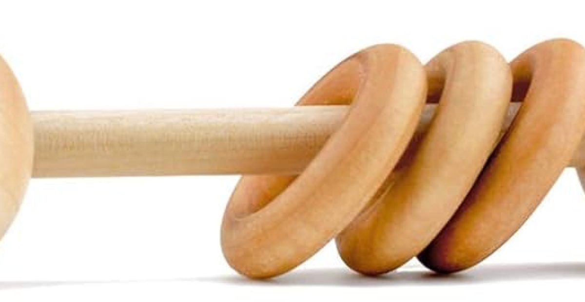 Wooden Baby Rattle: Perfect Natural Montessori Toy for Newborns